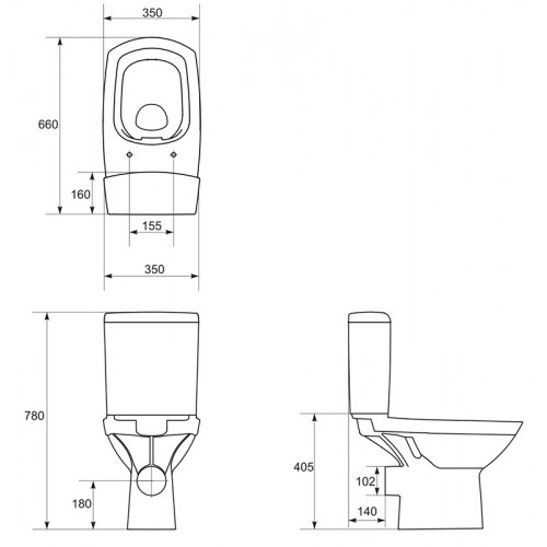 Напольный унитаз Cersanit CARINA NEW CLEAN ON S-KO-CAR011-3/5-COn-S-DL-w, крышка микролифт, безободковый-4