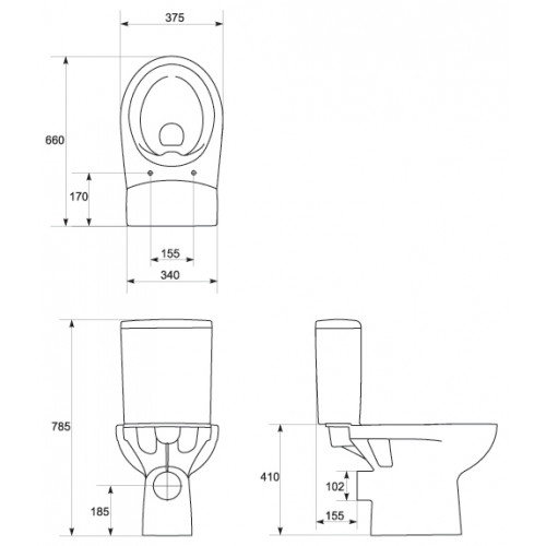Напольный унитаз Cersanit Nature S-KO-NTR011-3/5-COn-DL-w, крышка микролифт-4
