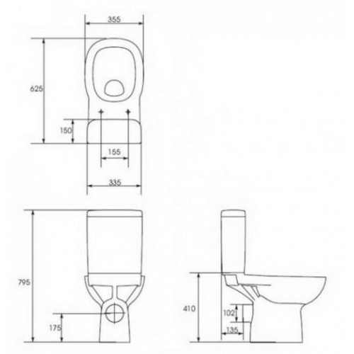 Напольный унитаз Cersanit Trento S-KO-TR011-3/6-PL-w крышка микролифт-2