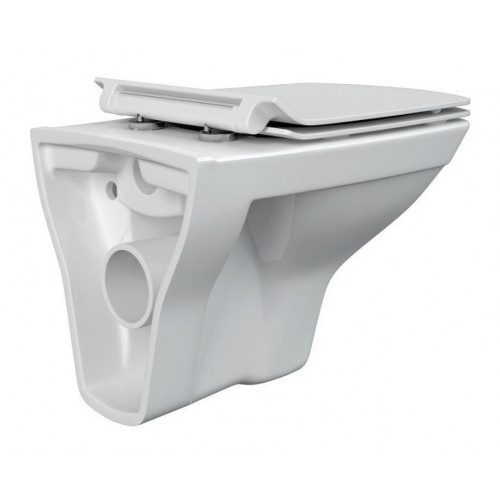 Подвесной безободковый унитаз Cersanit Carina XL Clean On DPL EO slim, крышка-сиденье с микролифтом, белый, S-MZ-CARINA-XL-COn-S-DL-w, 62955-3