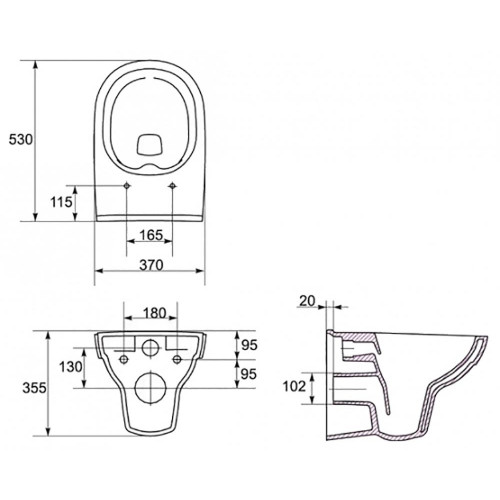 Подвесной унитаз Cersanit City New Clean On S-MZ-CITY-COn-S-DL-w, крышка микролифт-1