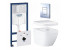 Инсталляция Grohe с безободковым унитазом Grohe Euro Ceramic 39206000, сиденье микролифт, комплект