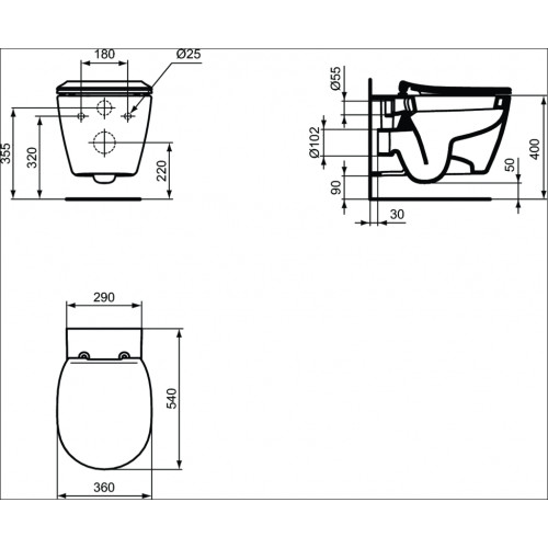 Подвесной унитаз Ideal Standard Connect E771801-2