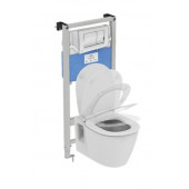 Инсталляция Ideal Standard Prosys Frame 120 M с унитазом Connect Rimless E822301, сиденье микролифт, панель смыва, комплект, E8822301PC