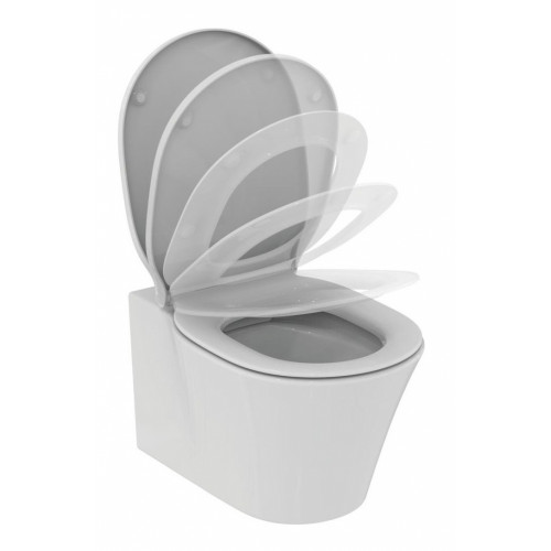 Подвесной безободковый унитаз Ideal Standard Connect Air Rimless белый, сиденье микролифт, K819501-2