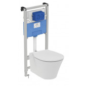 Инсталляция Ideal Standard Prosys Frame 120 M с унитазом Connect Air Rimless K819501, сиденье микролифт, панель смыва, комплект, K819501PA