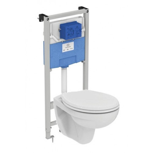 Инсталляция Ideal Standard Prosys Frame 120 M с унитазом Eurovit Rimless K881201, сиденье микролифт, комплект, K881201PT15