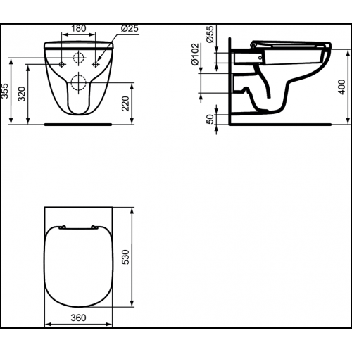 Подвесной унитаз Ideal Standard Tempo T331101-1