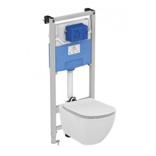 Инсталляция Ideal Standard Prosys Frame 120 M с унитазом Tesi Rimless T355101, сиденье микролифт, комплект, T355101PT15