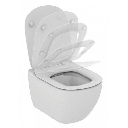 Подвесной безободковый унитаз Ideal Standard Tesi Rimless белый, сиденье микролифт, T355101-2