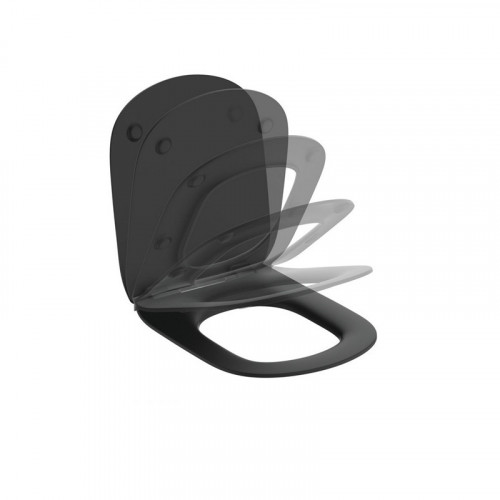 Инсталляция с унитазом Ideal Standard Tesi, сиденье микролифт, черный матовый Silk Black, комплект T3868V3-3