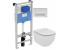Инсталляция с унитазом Ideal Standard Tesi T387201, сиденье микролифт, клавиша хром, комплект