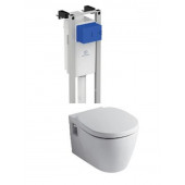 Инсталляция Ideal Standard ProSys Eco Frame M W220101 с унитазом Connect E803501, сиденье микролифт E712701, комплект