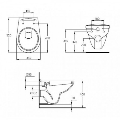Подвесной унитаз Ideal Standard Ecco W740601-3