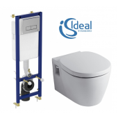 Инсталляция Ideal Standard с унитазом Ideal Standard Connect E803501, сиденье микролифт, комплект