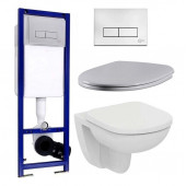 Инсталляция Ideal Standard W3710AA с унитазом Tempo Rimless T331101, сиденье микролифт, панель смыва, комплект, W990101
