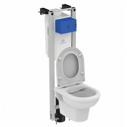 Инсталляция Ideal Standard Prosys Eco Frame M E233267 с унитазом Ideal Standard Exacto Rimless безободковый c сиденьем микролифт UV09001, комплект, X022601-6