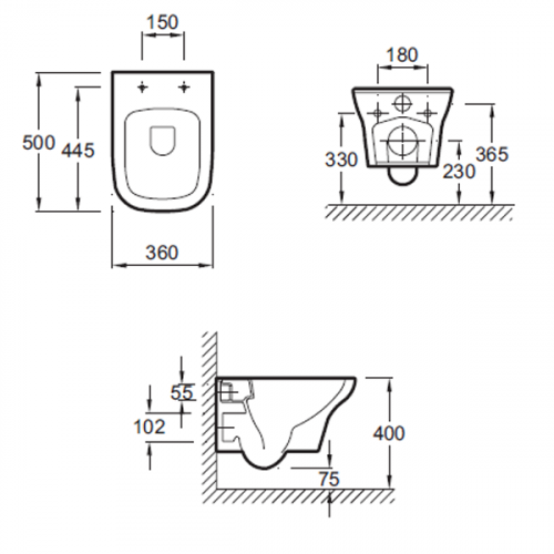 Инсталляция Geberit с безободковым унитазом Jacob Delafon Vox EDM102-00, сиденье микролифт клавиша хром, комплект-6