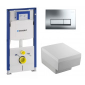 Инсталляция Geberit с унитазом Jacob Delafon Terrace EDA102-00, сиденье микролифт, комплект