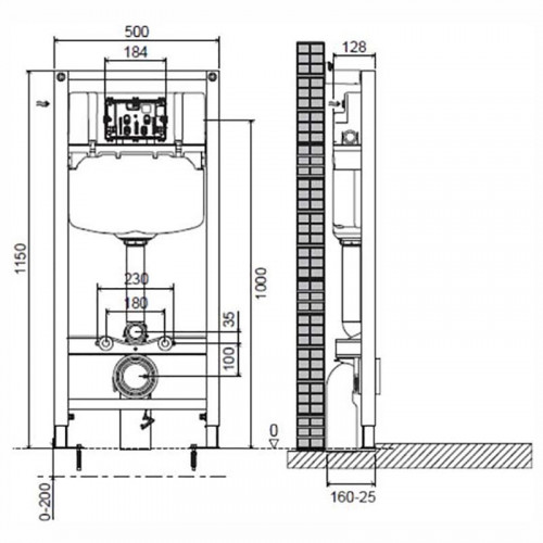 Инсталляция с безободковым унитазом Jacob Delafon Odeon Rive Gauche E21745RU-00, клавиша матовый и глянцевый хром, тонкое сиденье с микролифтом-4