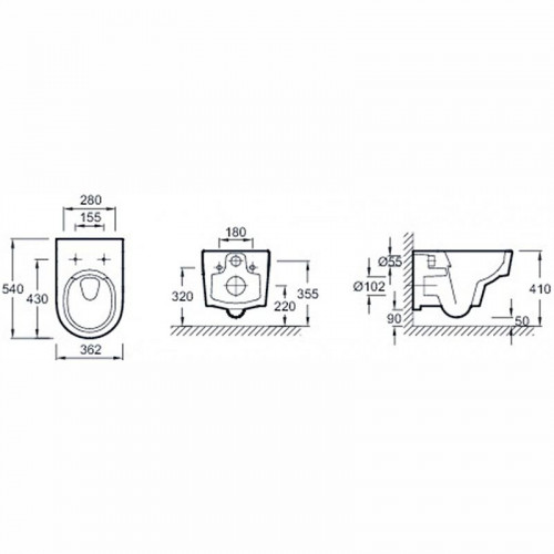 Инсталляция с безободковым унитазом Jacob Delafon Odeon Rive Gauche E21745RU-00, клавиша матовый и глянцевый хром, тонкое сиденье с микролифтом-5