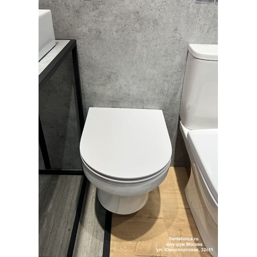 Инсталляция Ideal Standard узкая с унитазом Jacob Delafon Elite EDX114RU-00, сиденье микролифт, клавиша хром, комплект-5