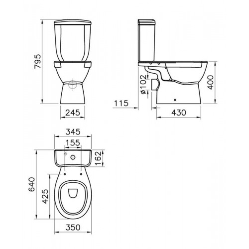 Напольный унитаз Jacob Delafon July E24541RU-0-1