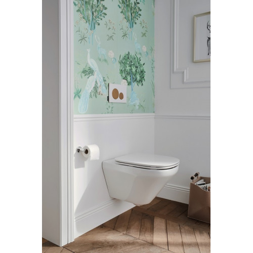 Инсталляция Jacob Delafon с унитазом Jacob Delafon Modern Life E77725-0, сиденье микролифт клавиша хром, комплект 322859-2