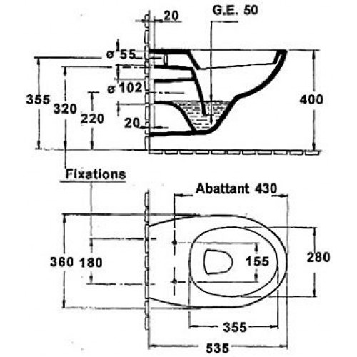 Подвесной унитаз Jacob Delafon Patio E4187-00-1