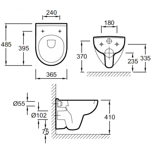 Подвесной унитаз Jacob Delafon Odeon Up E4705-00-1