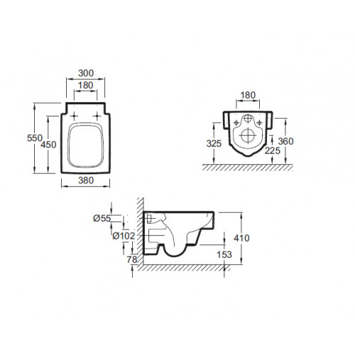 Подвесной унитаз Jacob Delafon Terrace EDA102-00-1