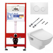 Инсталляция TECE c унитазом Jacob Delafon Struktura EDF102-00, сиденье микролифт, комплект