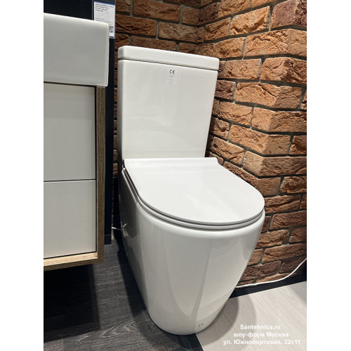 Напольный безободковый унитаз Jacob Delafon Soprano, крышка микролифт UJAK102-0/ETAK212-0/E33127-0-6