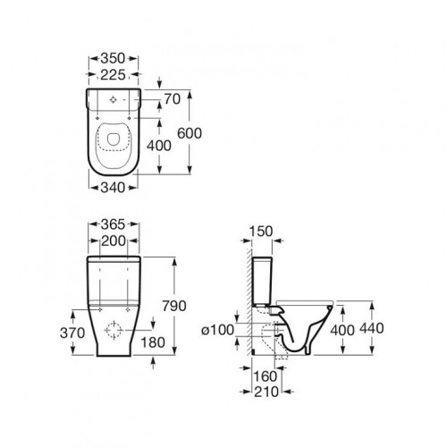 Напольный унитаз Roca Gap 341730000/34273700H/801732004, безободковый-1