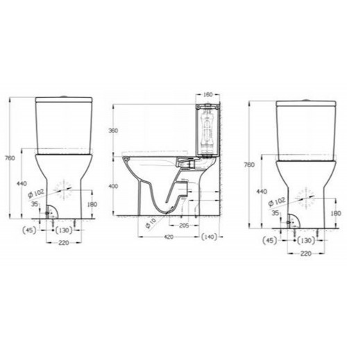 Унитаз безободковый Roca Debba Round 34199100Y/34299P00Y/801B2200B, сиденье микролифт-1