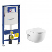 Инсталляция Geberit с унитазом Roca Meridian-N Compact 346248000, сиденье микролифт, комплект 346248+543844+111.300.00