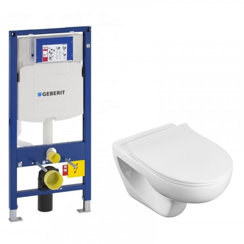 Инсталляция Geberit с унитазом Roca Victoria Rimless, сиденье микролифт, комплект 346393+ZRU8013920+111.300