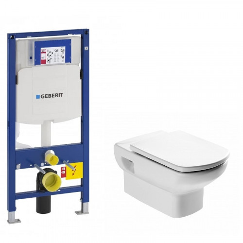 Инсталляция Geberit с унитазом Roca Dama Senso, сиденье стандарт, комплект 346517+ZRU9000040+111.300