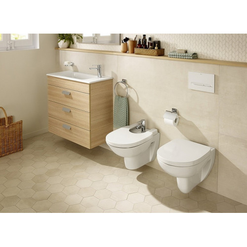 Подвесной унитаз Roca Debba Round Rimless, сиденье микролифт, 346998000/801B2200B-2