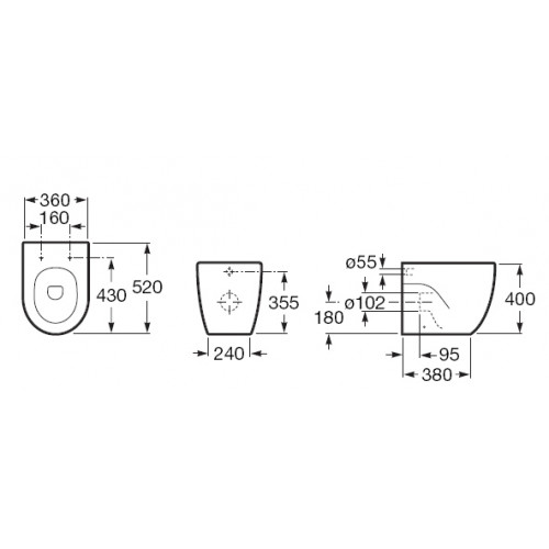 Приставной унитаз Roca Meridian-N 347247000/8012A000B-1