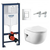 Инсталляция Grohe с унитазом Roca Meridian-N Compact 346248000, сиденье микролифт, комплект