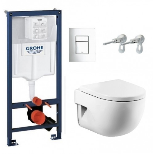 Инсталляция Grohe с унитазом Roca Meridian-N Compact 346248000, сиденье микролифт, комплект