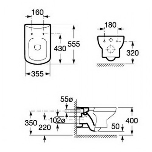 Инсталляция Grohe с унитазом Roca Dama Senso 346517000, сиденье микролифт, комплект 38775001/7.3465.1.700.0/Z.RU93.0.282.0-3