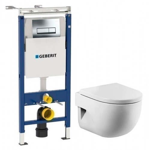 Инсталляция Geberit с унитазом Roca Meridian-N 346247000, сиденье микролифт, комплект
