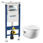 Инсталляция Geberit с унитазом Roca Meridian-N Compact 346248000, сиденье микролифт, комплект 295729