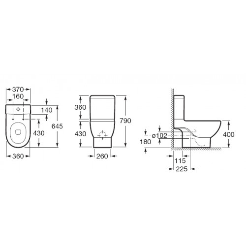 Напольный унитаз Roca Meridian-N 342247000-1