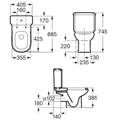 Напольный унитаз Roca Dama 342320001-2