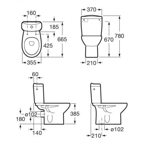 Напольный унитаз Roca Victoria 342399000-8