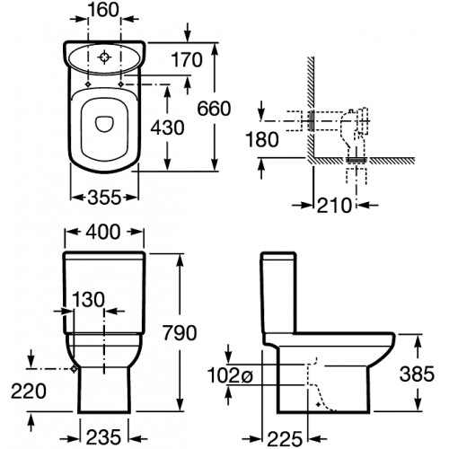 Напольный унитаз Roca Dama Senso 342517000-1