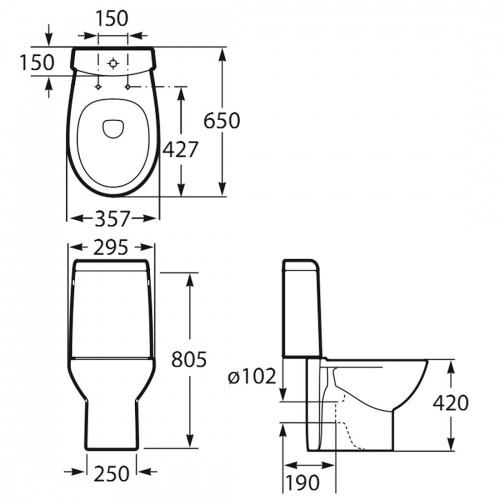 Напольный унитаз Roca Victoria Nord 342ND7000-3